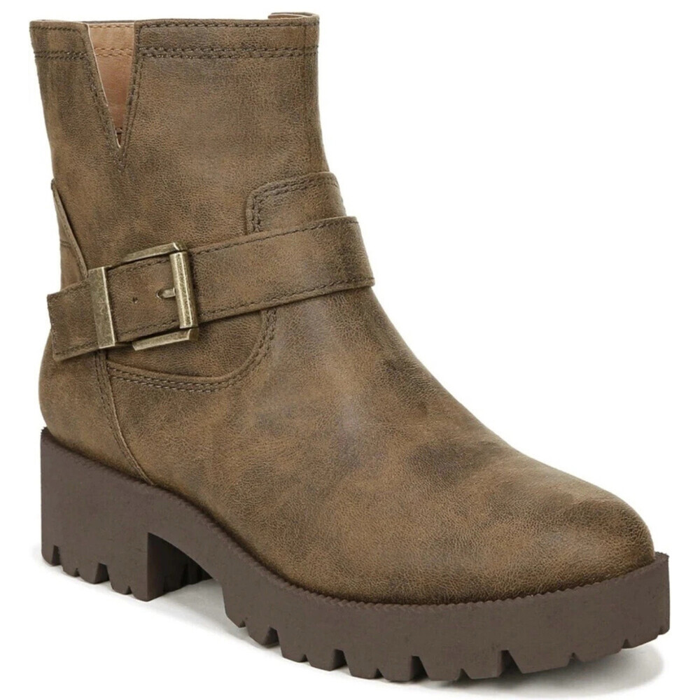 Zodiac Miller I7582S2 Boots Women's 9.5 Bear Brown Lug Sole Ankle Bootie LION587